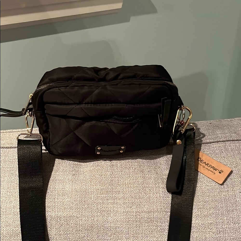Black Quilted Crossbody Bag